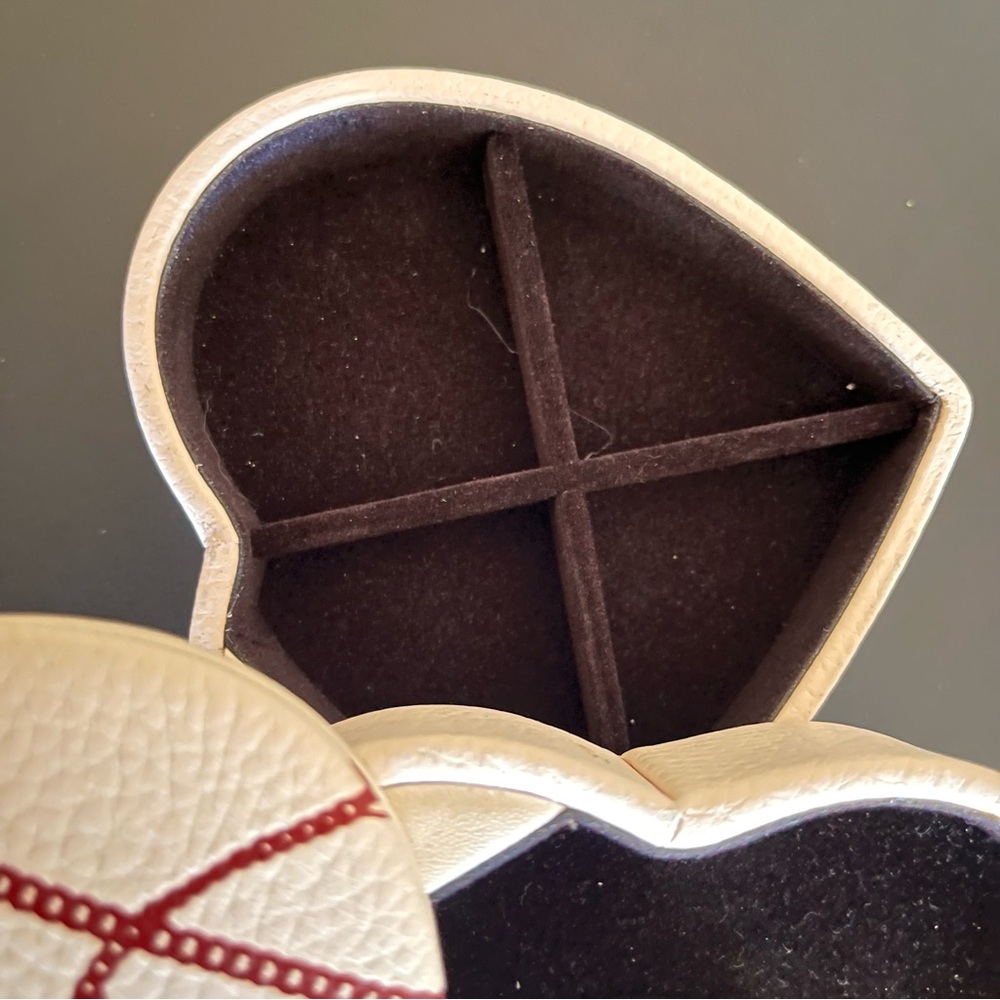 ❤️Pandora Heart-Shaped Pink Leather Jewelry Box Travel Case 2-Tiered - Picture 5 of 8